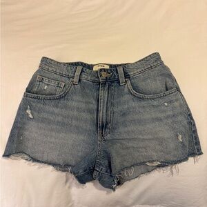 Cotton On Blue Distressed Jean Shorts